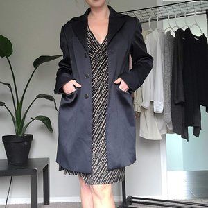 Sisley Long Satin Blazer Coat